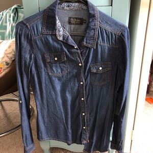 Button down denim top